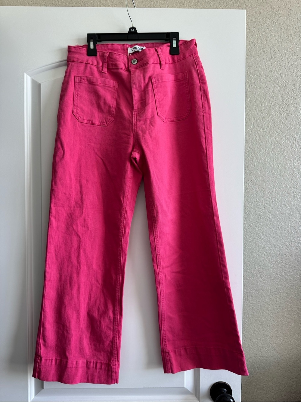 Women's Bright Pink Wide-Leg Jeans